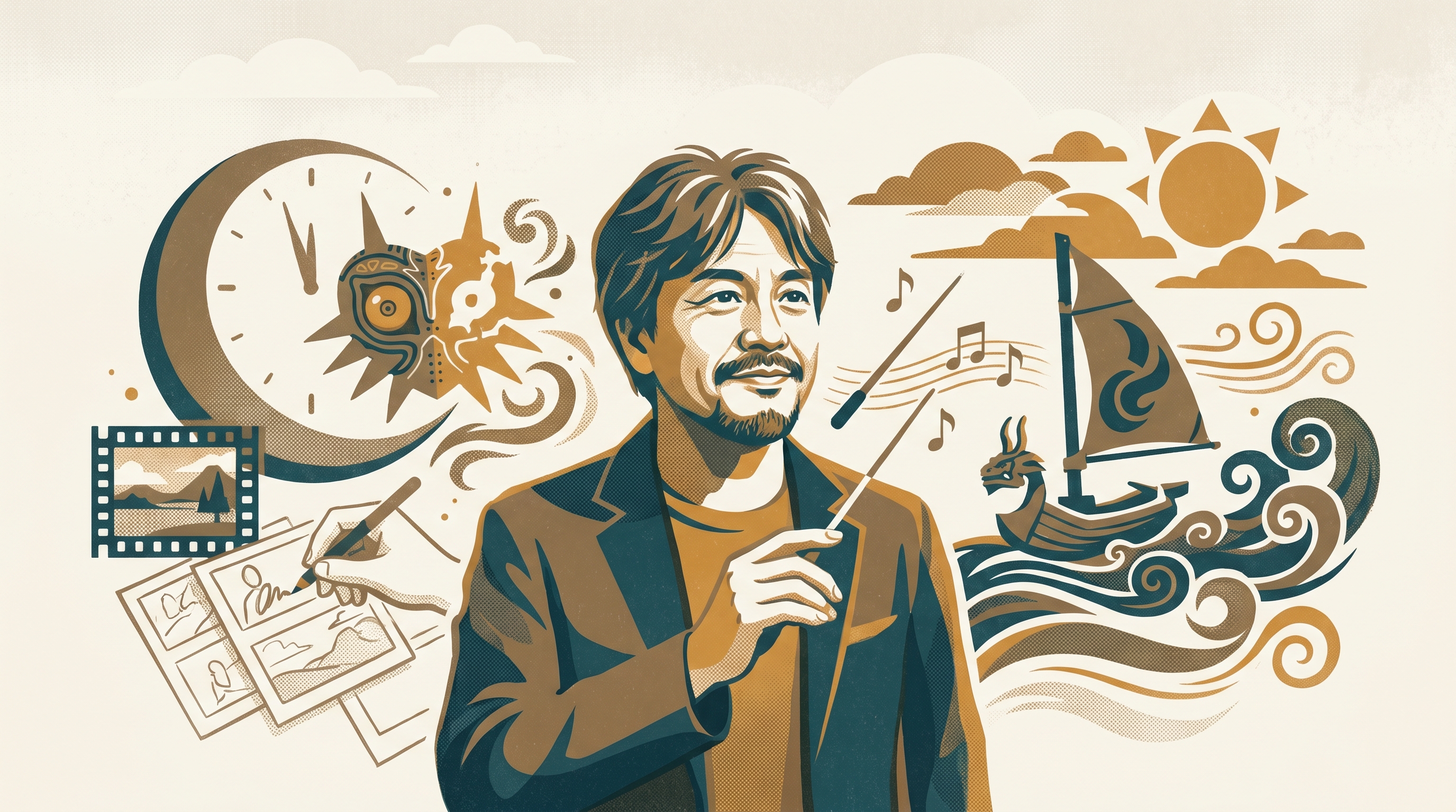 Eiji Aonuma — Enjoy Game Japan Museum illustration