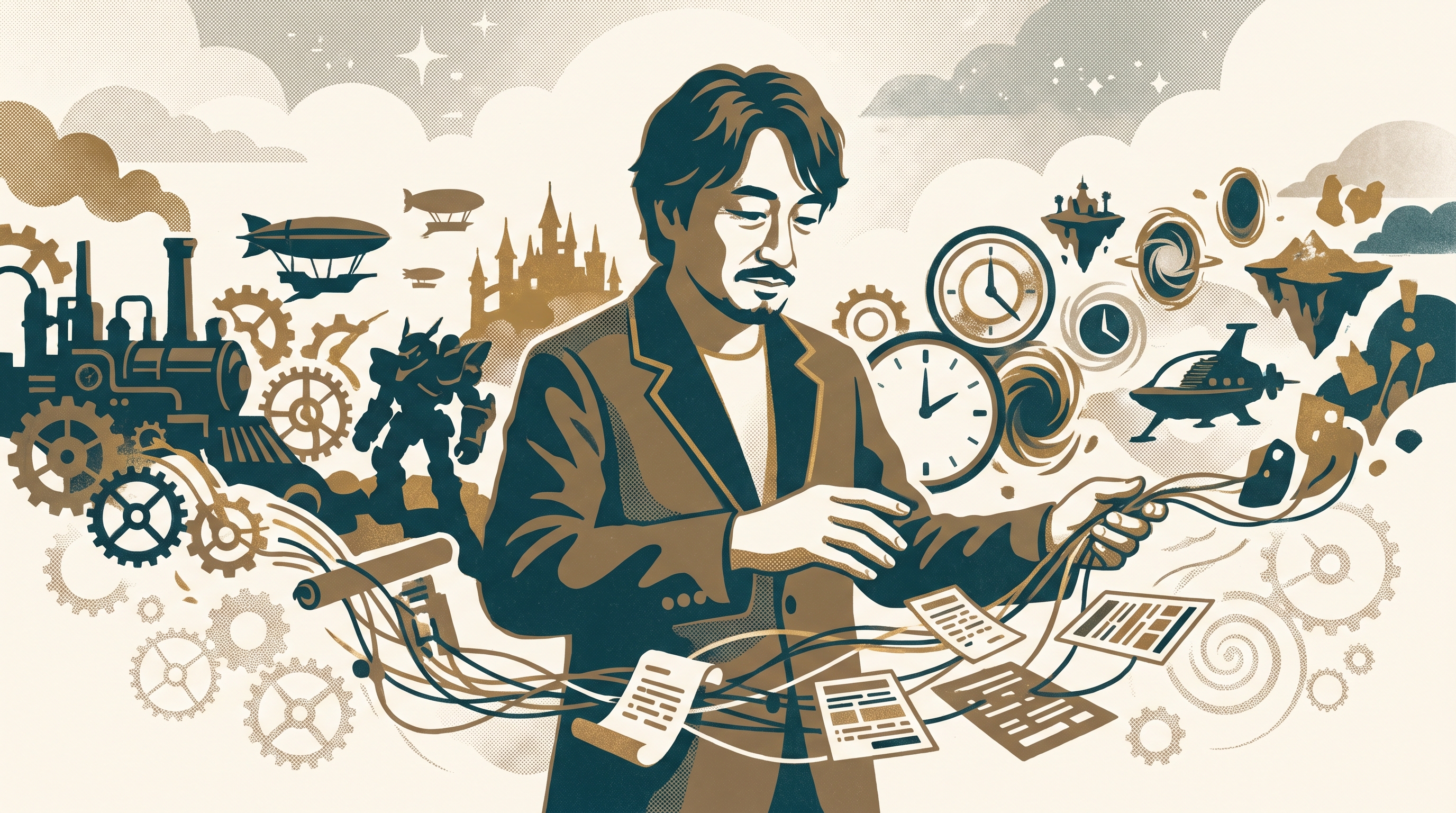 Hironobu Sakaguchi — Enjoy Game Japan Museum illustration