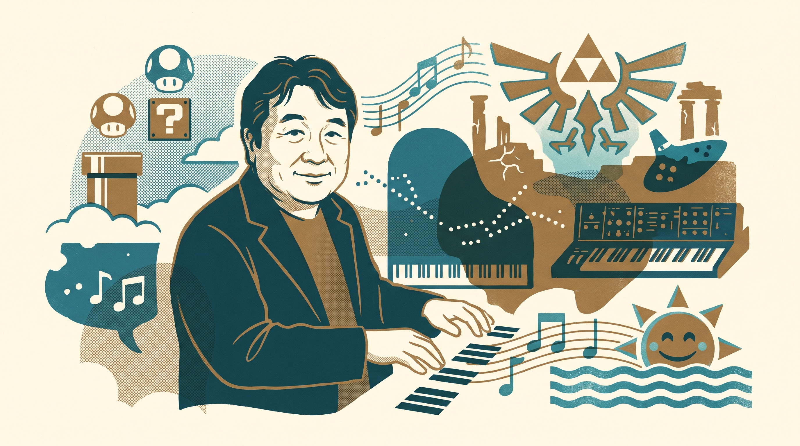 Koji Kondo — Enjoy Game Japan Museum illustration