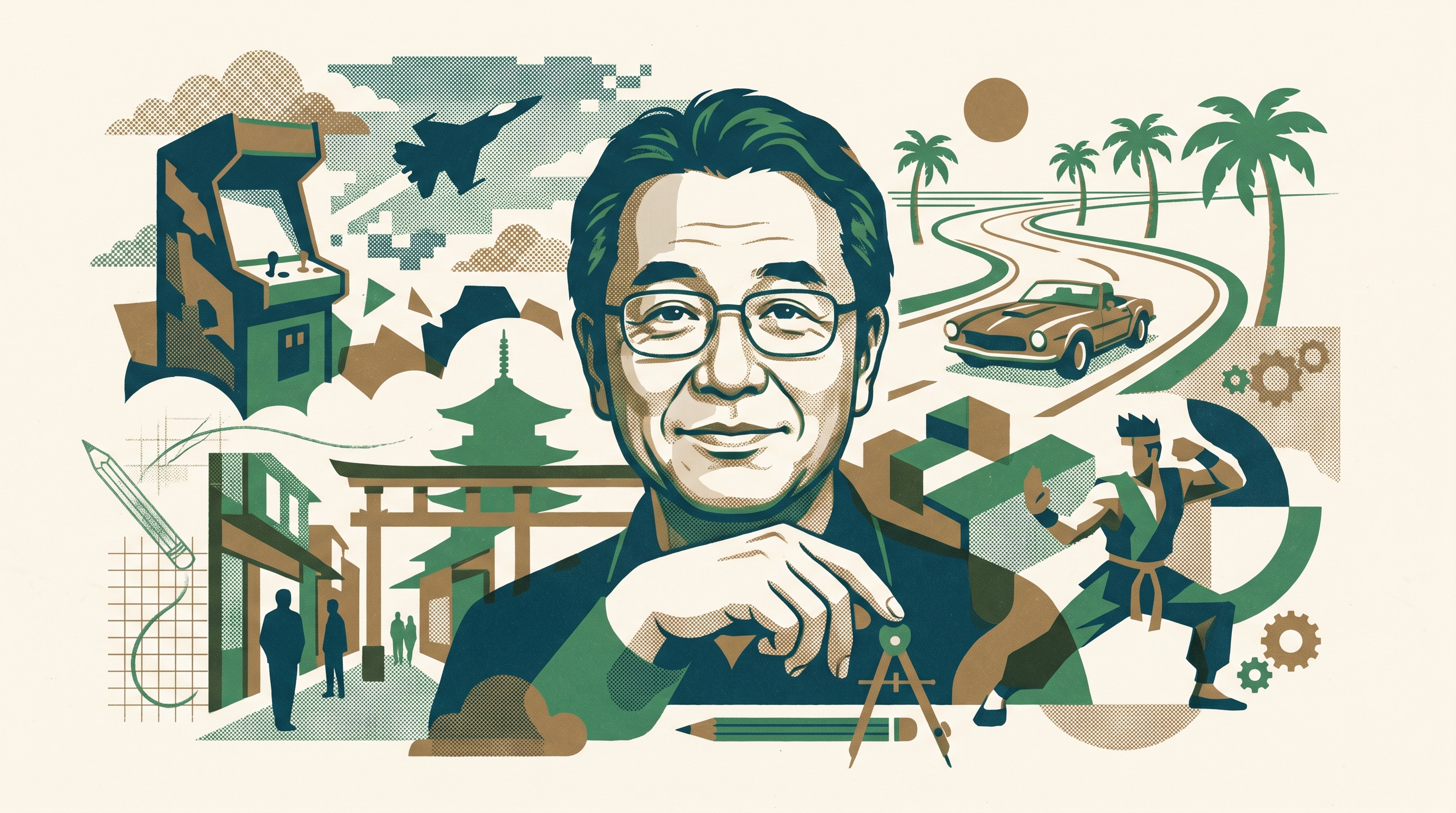 Yu Suzuki — Enjoy Game Japan Museum illustration