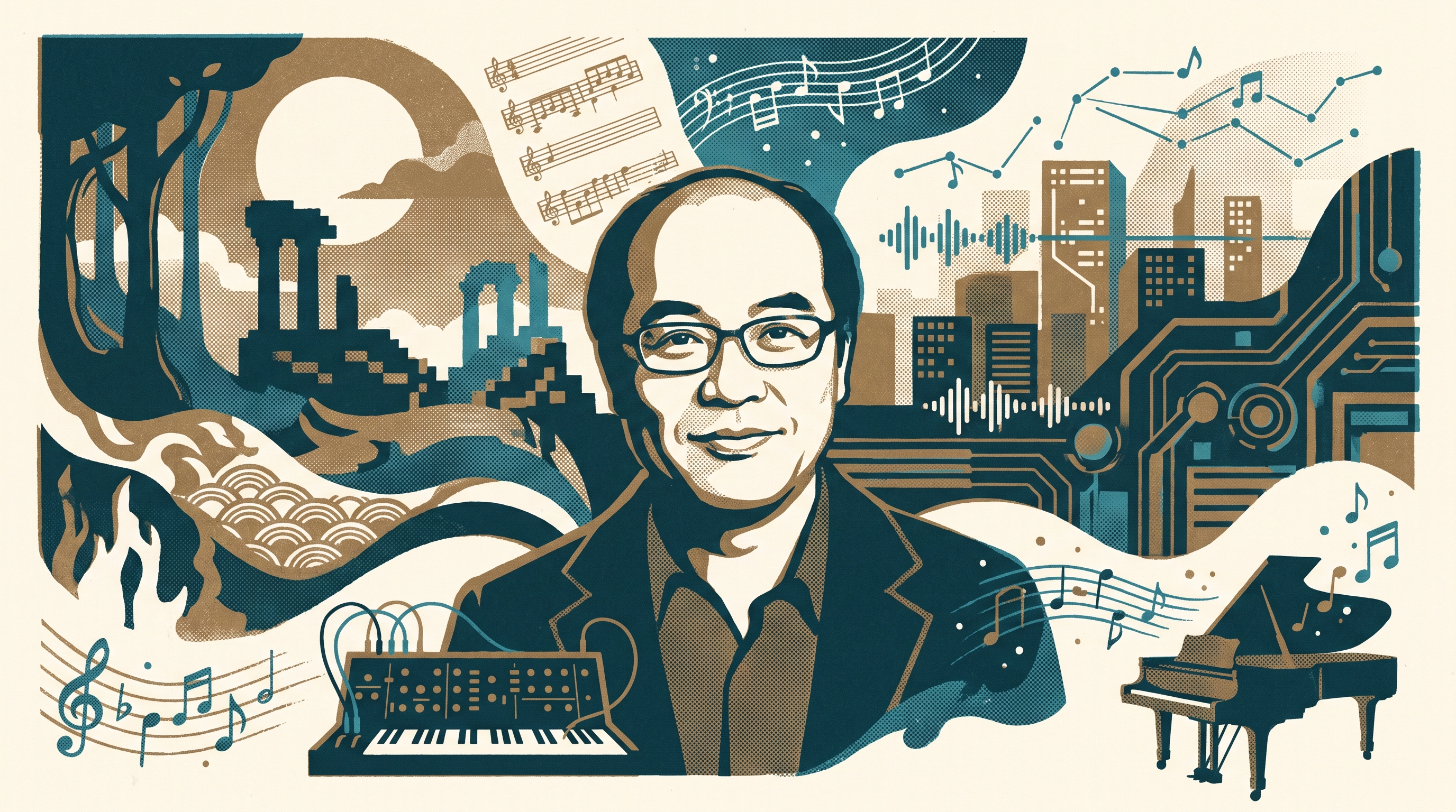 Yuzo Koshiro — Enjoy Game Japan Museum illustration