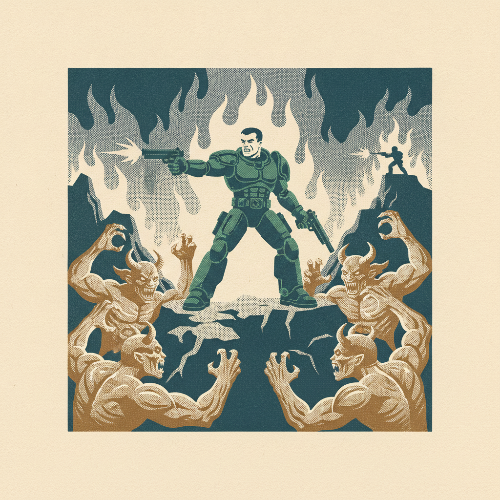 Doom — the Game Boy Advance release of 2001 by David A. Palmer Productions for Activision. Its history, the people behind it,