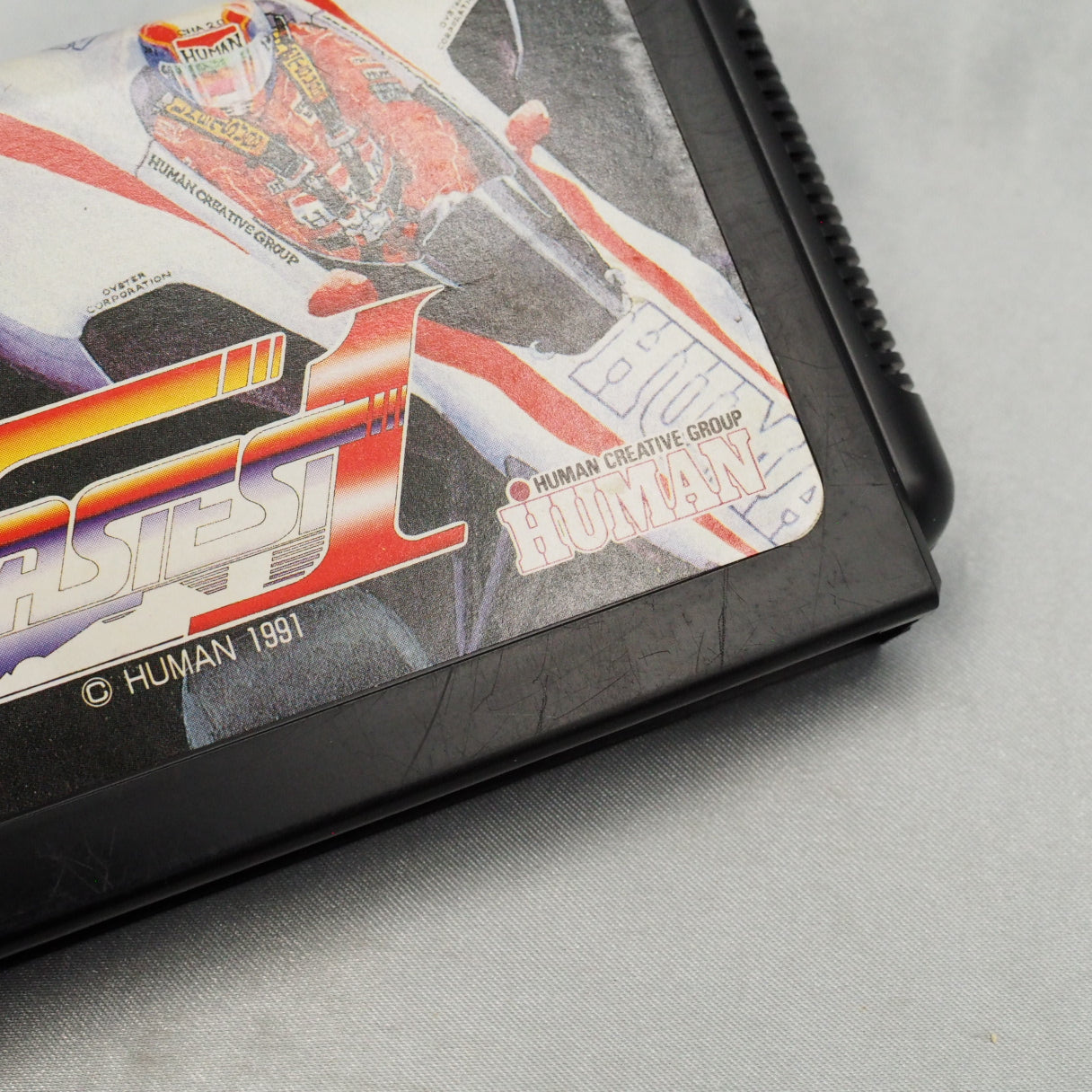 16 real F1 circuits, simulation handling, 1991 Mega Drive. Human Entertainment's Fastest 1 demanded real cornering discipline — photo 6