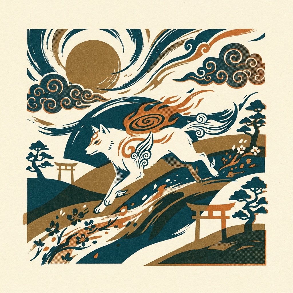 Okami (PlayStation 2, 2006) — Clover Studio's Celestial Brush game. Director Hideki Kamiya still calls its story unfinished a