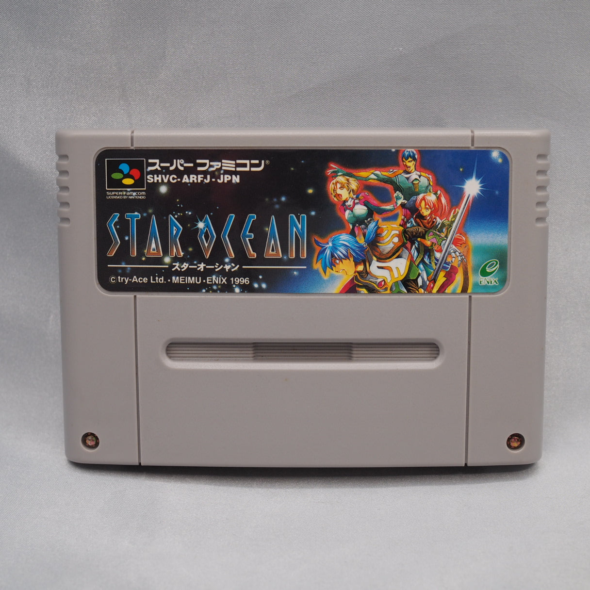 Never officially left Japan, with a ROM bigger than Tales of Phantasia. Star Ocean (Super Famicom, 1996) — tri-Ace debut, rea — photo 2